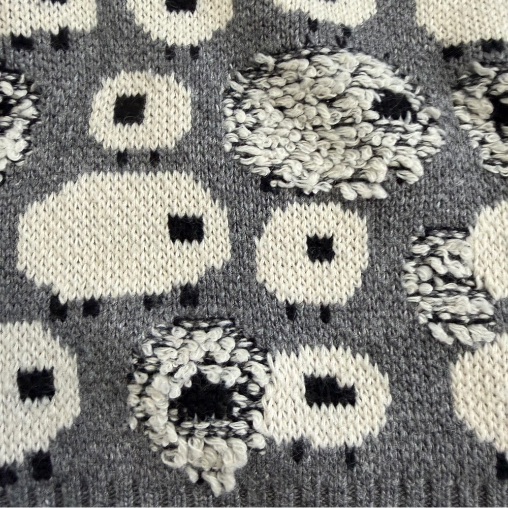 THML Gray Cropped Sheep Long Sleeved Sweater Size XS - Picture 4 of 7